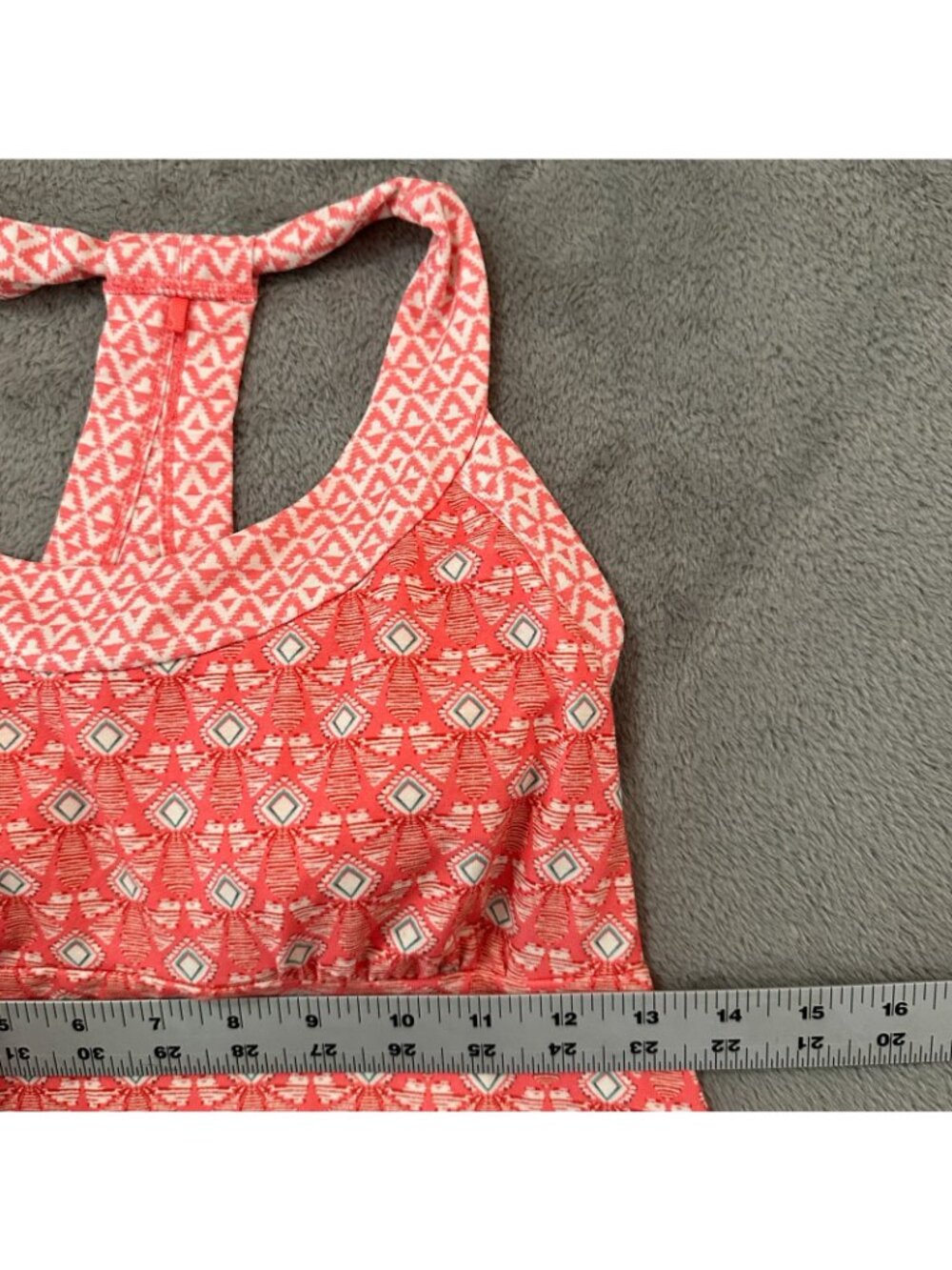 Prana Cali Racerback Dress Coral Built In Bra SMALL Outdoor Hiking Camping - Picture 4 of 7